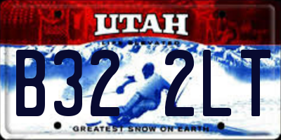 UT license plate B322LT
