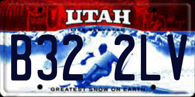 UT license plate B322LV
