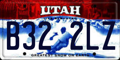 UT license plate B322LZ