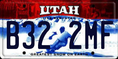 UT license plate B322MF
