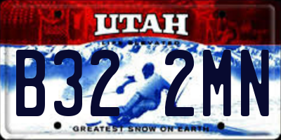 UT license plate B322MN