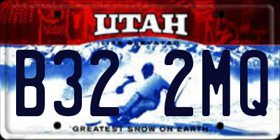 UT license plate B322MQ
