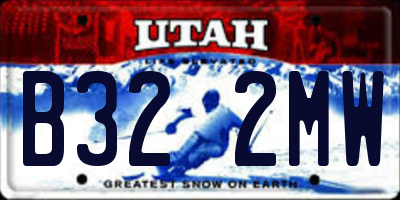 UT license plate B322MW