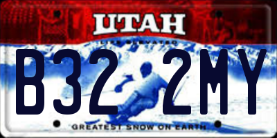 UT license plate B322MY