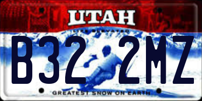 UT license plate B322MZ