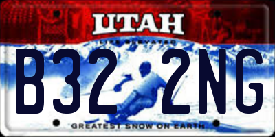 UT license plate B322NG