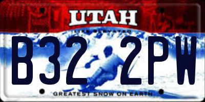 UT license plate B322PW