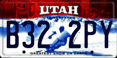 UT license plate B322PY