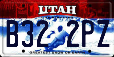 UT license plate B322PZ