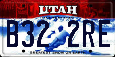 UT license plate B322RE