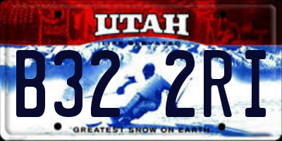 UT license plate B322RI