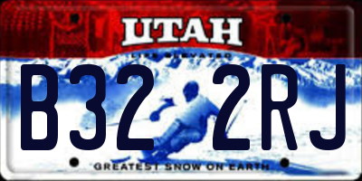 UT license plate B322RJ