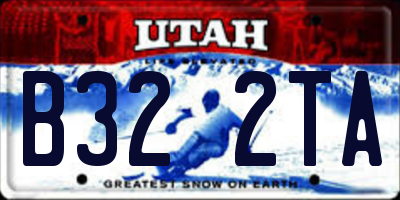 UT license plate B322TA