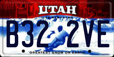 UT license plate B322VE