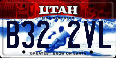 UT license plate B322VL