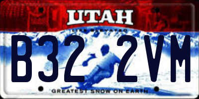 UT license plate B322VM