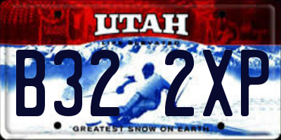 UT license plate B322XP