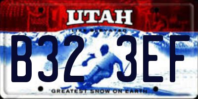 UT license plate B323EF
