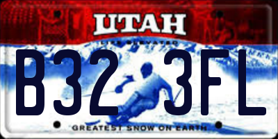 UT license plate B323FL