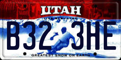 UT license plate B323HE