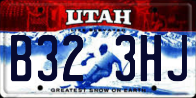 UT license plate B323HJ