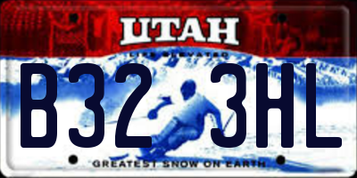 UT license plate B323HL