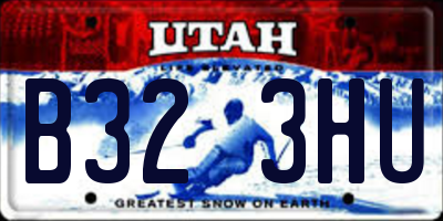 UT license plate B323HU