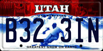 UT license plate B323IN