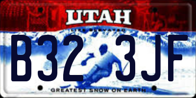 UT license plate B323JF