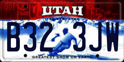 UT license plate B323JW