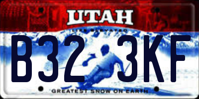 UT license plate B323KF