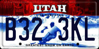 UT license plate B323KL