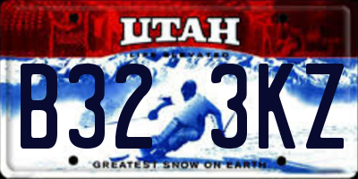 UT license plate B323KZ