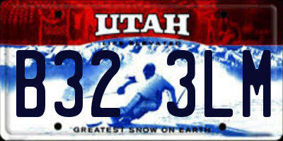 UT license plate B323LM