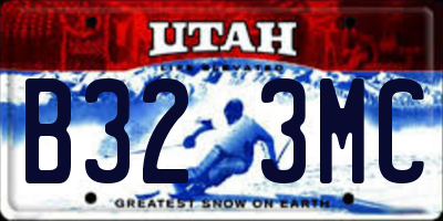 UT license plate B323MC