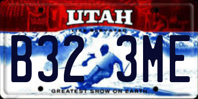 UT license plate B323ME