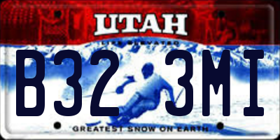 UT license plate B323MI