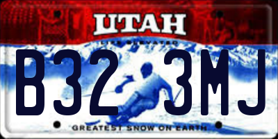 UT license plate B323MJ
