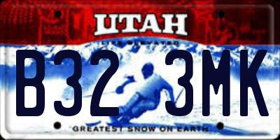 UT license plate B323MK