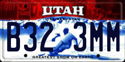UT license plate B323MM