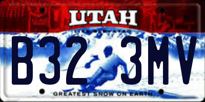 UT license plate B323MV