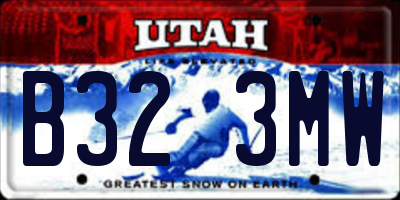UT license plate B323MW