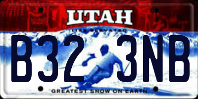 UT license plate B323NB