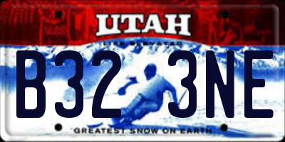 UT license plate B323NE