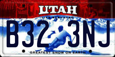 UT license plate B323NJ