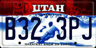 UT license plate B323PJ
