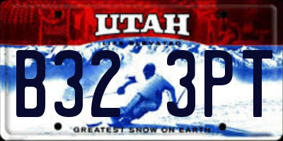 UT license plate B323PT