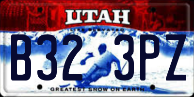 UT license plate B323PZ