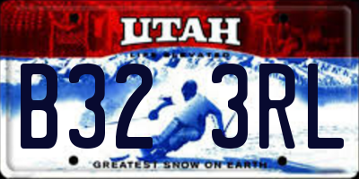 UT license plate B323RL