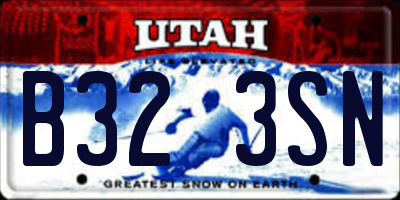 UT license plate B323SN